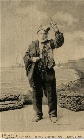 Postal antigo O Tio Victorino, Ericeira, 1904