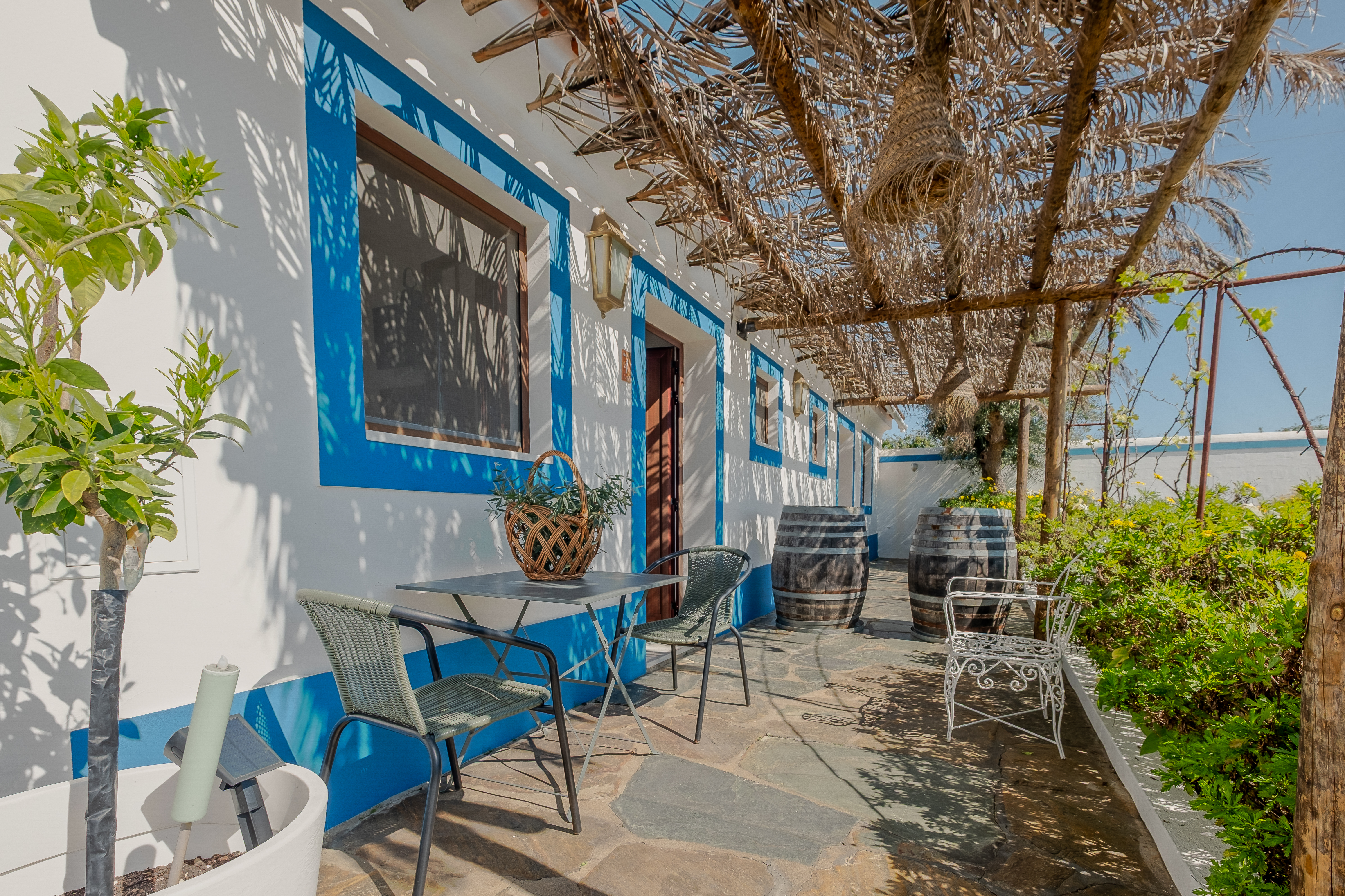 Pérgola exterior das suites