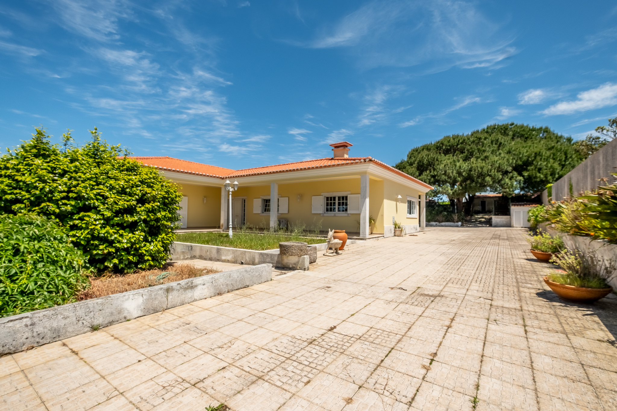 Exterior frente com jardim
