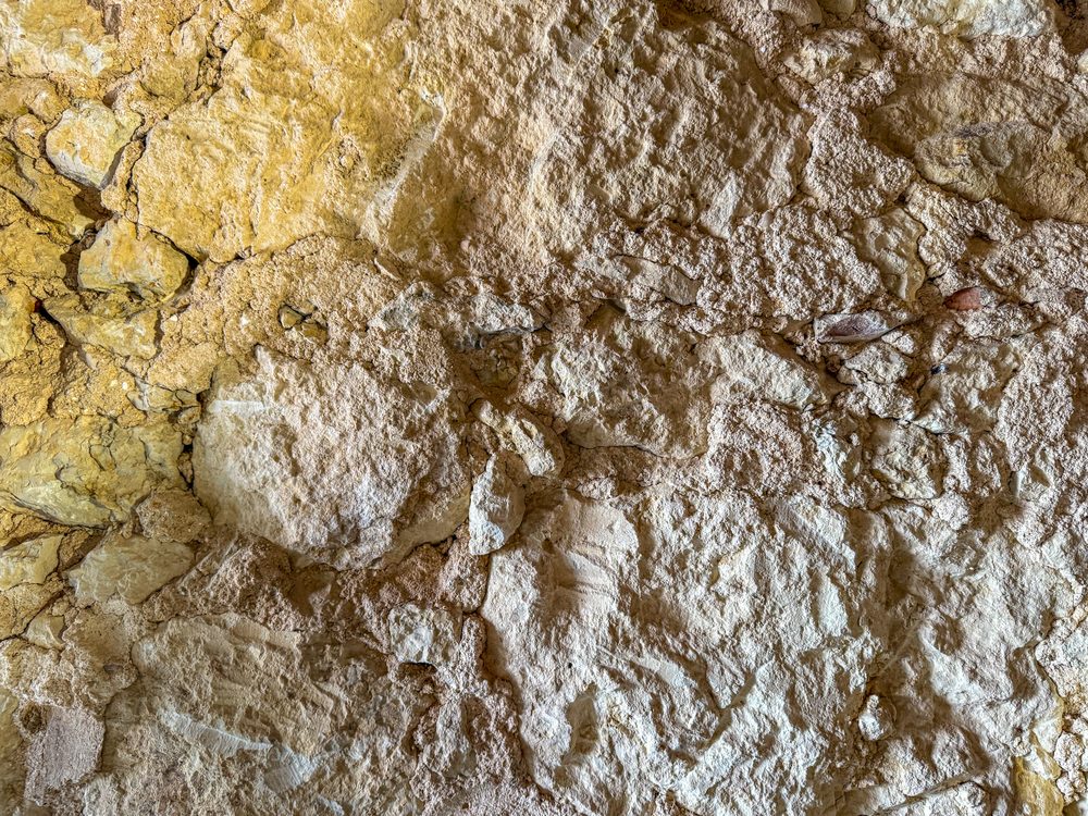 Pedra calcária original do século XVIII